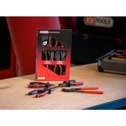 Jeu de 4 pince ergotorque : universelle, coupante, à bec demi-rond, multiprise