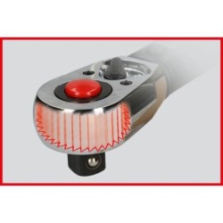 Clé dynamométrique Ergotorque précision 1/2 bouton poussoir longueur 500 mm capacité 40 - 200 Nm