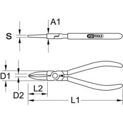 Pince à circlips intérieur KSTools bec droit pour circlips de 19 à 60 mm