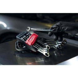 Clé mixte à cliquet réversible sur double support KS Tools Jeu de 10 pièces de 8 à 19 mm