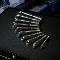 Jeu de 10 clés à pipe débouchées Kstools 6 pans diamètres 8 à 19 mm