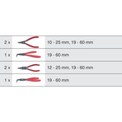 Module de 6 pinces à Circlips pour servante Kstools Perl in et Dakar