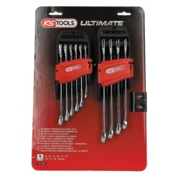 Jeu de 10 clés mixtes métriques KS Tools sur support 8 à 19 mm