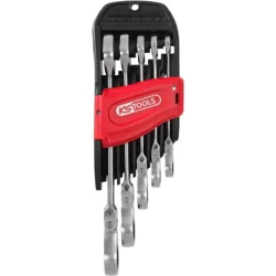 Jeu de clés mixtes à cliquet avec tête inclinable à verrouillage Kstools - 8 à 19 mm