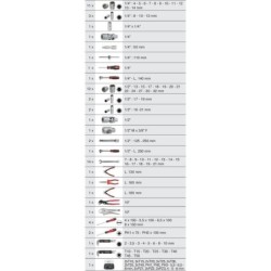 Coffre à outils ultimate KS TOOLS métallique équipé de 114 pièces 3 tiroirs