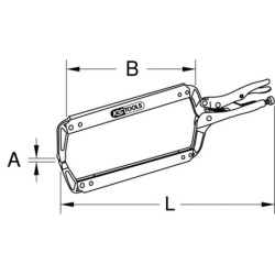 Pince étau grande profondeur KS Tools ouverture 270 mm max