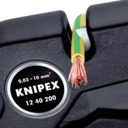 Pince à dénuder auto-ajustable Knipex capacité de dénudage 0,03 à 10 mm²