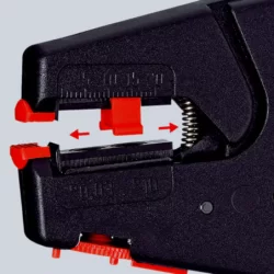 Pince à dénuder auto-ajustable Knipex capacité de dénudage 0,03 à 10 mm²