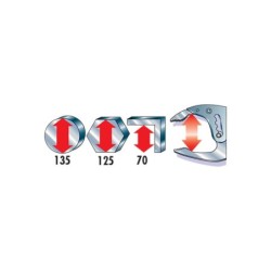 Pince-étaux Facom de grande capacité jusqu'à 135mm chromé longueur 274mm