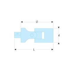 Cardan universel Facom 1/4 R.240A pour douille cliquet et rallonge