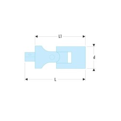 Cardan universel 1/2 pour douille cliquet et rallonge