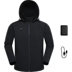 Veste softshell chauffante noire