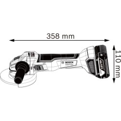 Meuleuse d'angle Bosch GWS 18V-10 avec 2 batteries 4 Ah chargeur et L Boxx