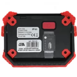 Projecteur LED portable sur batterie 20W 1800 lumens Ceba