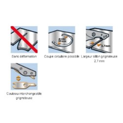 Cisaille grignoteuse pour tôle plane
