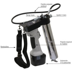 Pompe à graisse électrique 18V 1 batterie 1.3 A/h