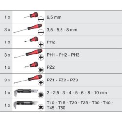 Module de vissage pour servante Kstools Pearl In et Dakar - 28 pièces