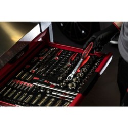 Module douilles et accessoires 1/4 3/8 1/2 chrome vanadium - 175 pièces