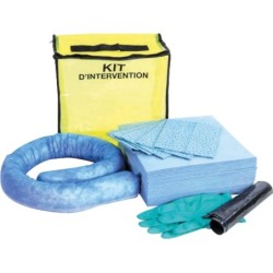 Kit antipollution tous liquides capacité d'absorption 20 litres