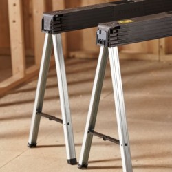 2 tréteaux pliables capacité 350 kg lot de 2 pièces