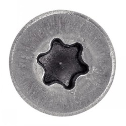 Vis pour bois tendre tête fraisée six lobes inox A2 filetage partiel
