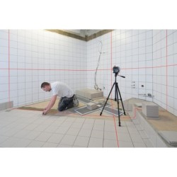 Laser GLL 3-80 C Bosch 3 lignes rouge 1 batterie GBA 12V 2.Ah avec support BM 1 et L-BOXX 136