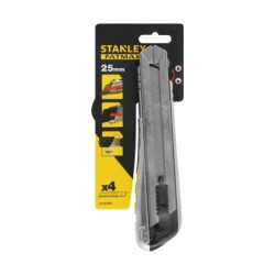 Cutter à cartouche Fatmax Pro Stanley pour applications lourdes 4 lames fournies 25 mm