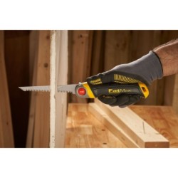 Scie à guichet lame rétractable Fatmax Stanley - 8 dents/pouce - Bois plâtre - Longueur 130 mm