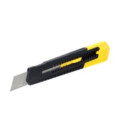 Cutter SM Stanley avec bouton-poussoir multipositions 18 mm