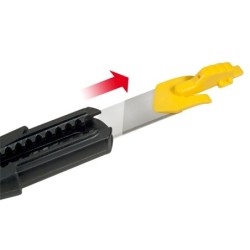 Cutter SM Stanley avec bouton-poussoir multipositions 18 mm