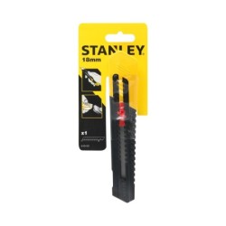 Cutter SM Stanley avec bouton-poussoir multipositions 18 mm
