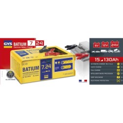 Chargeur batterie Gys 6-12-24V Batium 7-24 230V 210W