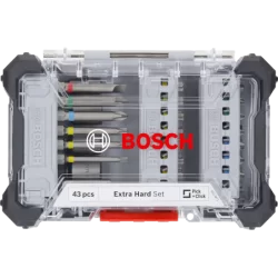 Coffret d'embouts de vissage Bosch Extra Hard 43 pièces