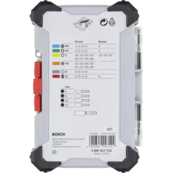 Coffret d'embouts de vissage Bosch Extra Hard 43 pièces