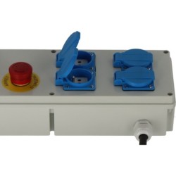 Coffret de chantier Brennenstuhl mono 4 prises 2P+T 16A/250V avec arrêt d'urgence