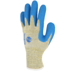 Gant tricot Singer Safety jauge 10 fibre kevlar enduit latex bleu