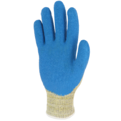 Gant tricot Singer Safety jauge 10 fibre kevlar enduit latex bleu