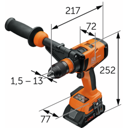 Perceuse-visseuse sans fil ASCM 18-4 QM AS Fein 4 vitesses