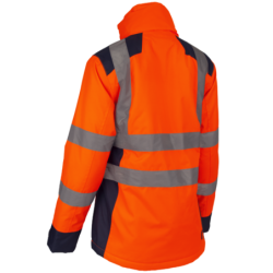 Parka haute visibilité femme HORA Coverguard Orange HV et Navy