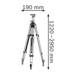 Trépied Bosch BT 300 HD V2 telescopique