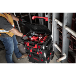 Ensemble Packout trolley + coffret large + coffret Milwaukee