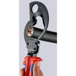 Coupe câble à cliquet Knipex pour câble en cuivre et aluminium Ø52 mm longueur 280 mm