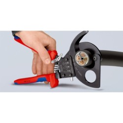 Coupe câble à cliquet Knipex pour câble en cuivre et aluminium Ø52 mm longueur 280 mm