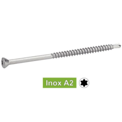 Vis de bardage autoperceuse tête fraisée six lobes Inox A2 M3.2