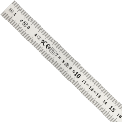 Réglet flexible en inox CEE classe II Wilmart graduation en mm et ½ mm brillant