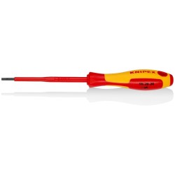 Tournevis plat Knipex isolé 1000 Volt - vis à fente - lame 3 mm - Longueur 202 mm