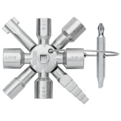 Clé universelle Knipex TwinKey pour armoires et systèmes de fermeture standard