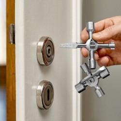 Clé universelle Knipex TwinKey pour armoires et systèmes de fermeture standard