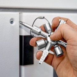 Clé universelle Knipex TwinKey pour armoires et systèmes de fermeture standard