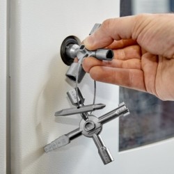 Clé universelle Knipex TwinKey pour armoires et systèmes de fermeture standard